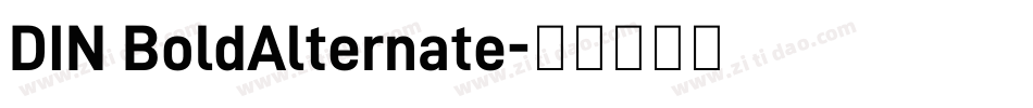 DIN BoldAlternate字体转换